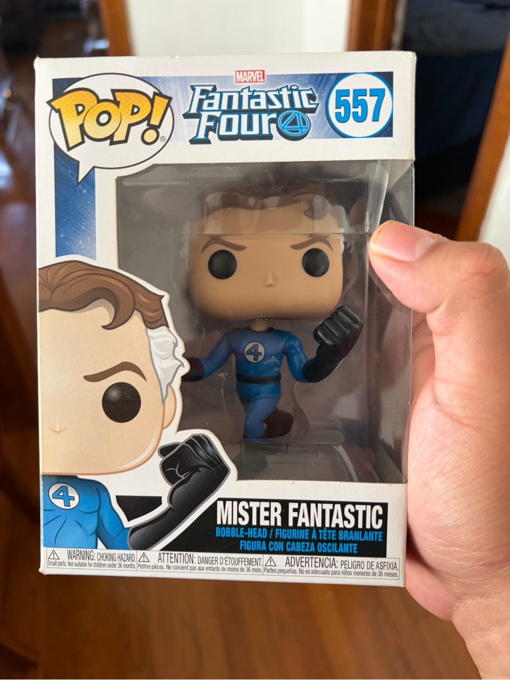 Funko Marvel Fantastic Four #557 Mister Fantastic - Blue Vinyl Figure